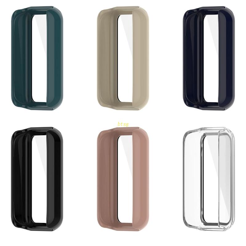 Case Pelindung Layar btsg-Cover Untuk Band7 Scratch-resist Shock Frame Full-Edge Coverage Smart-Watch One-piece Bumper-