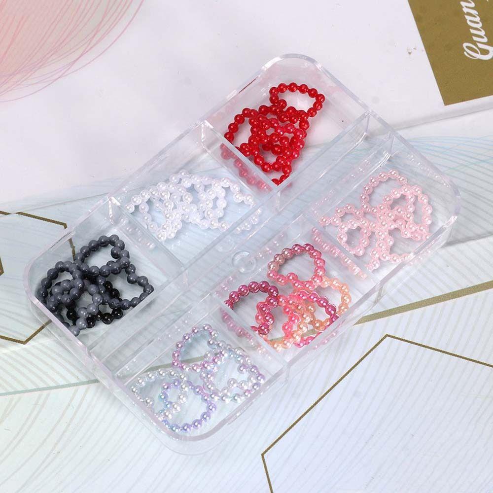 Mxbeauty Hiasan Kuku Jantung Resin Fashion Cinta Hati Manicure Aksesoris Hiasan Kuku Mutiara Heart Nail Jewelry