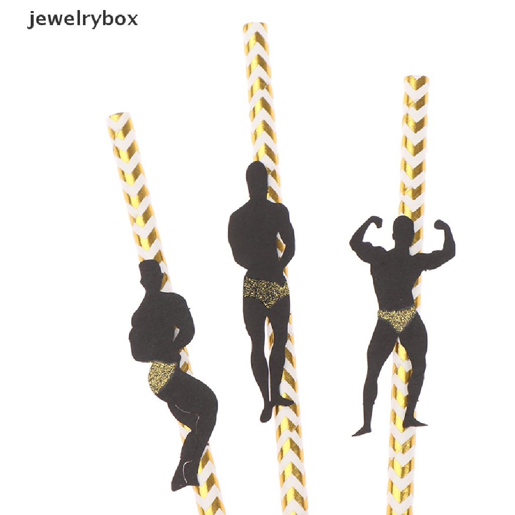 [jewelrybox] 6pcs/set Lajang Dekorasi Pesta Sedotan Stripper Dancing Pria Sedotan Butik