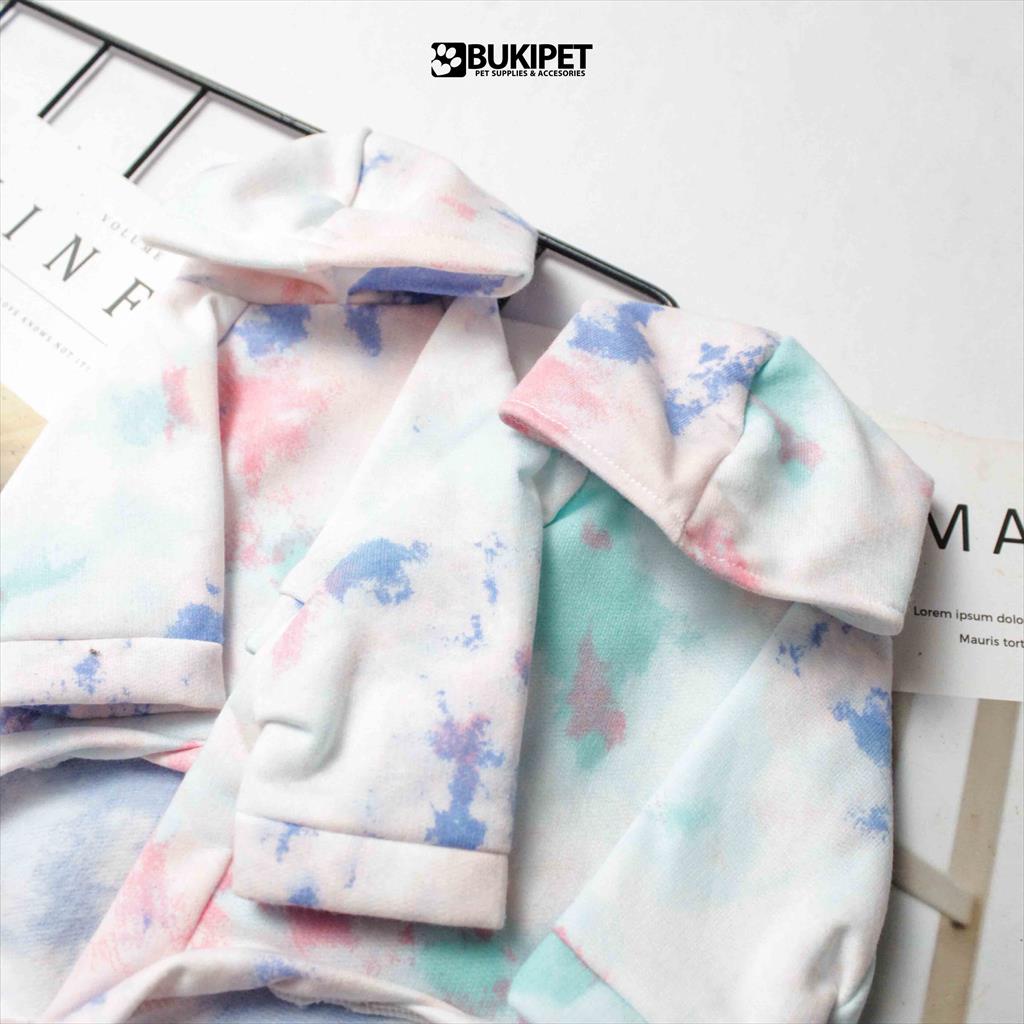 baju kucing lucu murah aksesoris hewan kecil - TIEDYE HOODIE SERIES