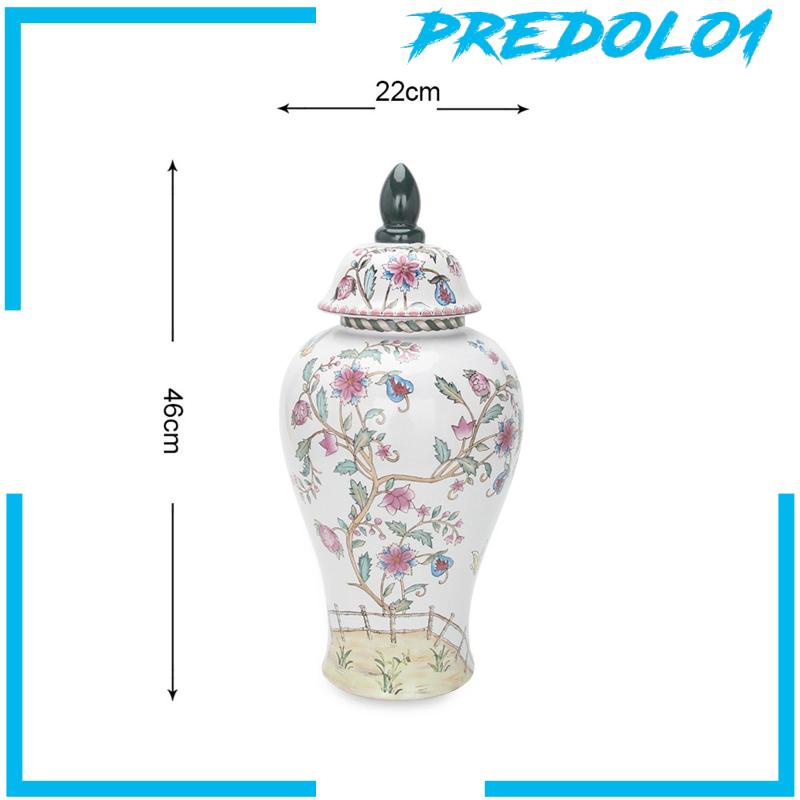 [Predolo1] Toples Candi Porcelain Vas Keramik Tradisional Koleksi Dekorasi Meja