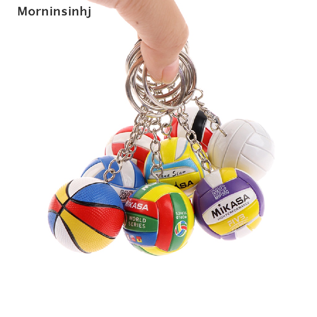 Mornin Beach Volleyball PVC Keychain Gantungan Kunci Chain Ring Bola Pantai Sepak Bola Key Ring id