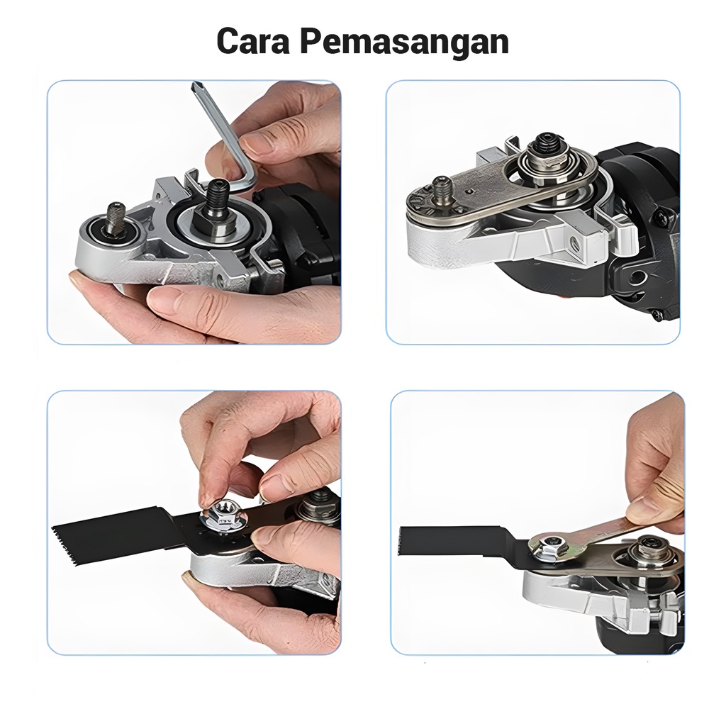 Adaptor Gerinda Angle Grinder Konverter Mesin Oskilasi Set Multiguna Oscilating Multi Tools Buat Penggiling Sudut 100mm Multifungsi