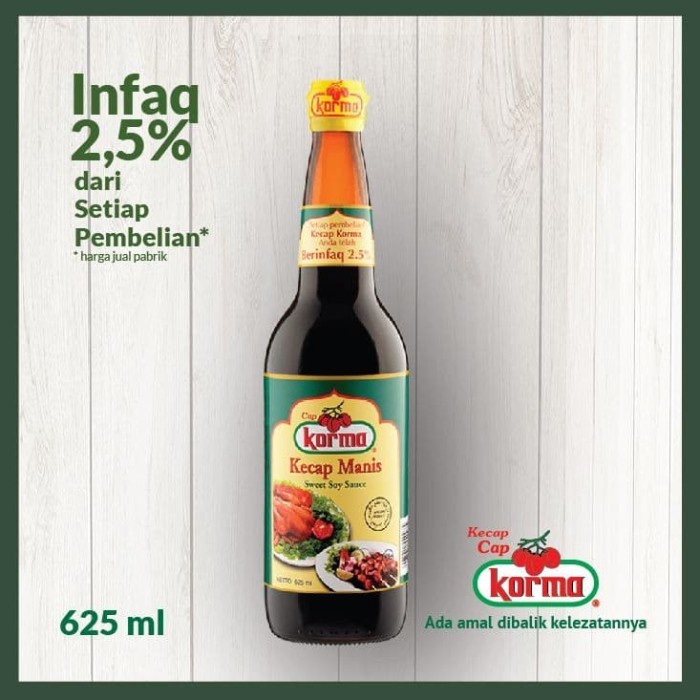 

[Ready Stock]- Kecap Manis Cap Korma 625ml - Botol Kaca - Manis Sedang