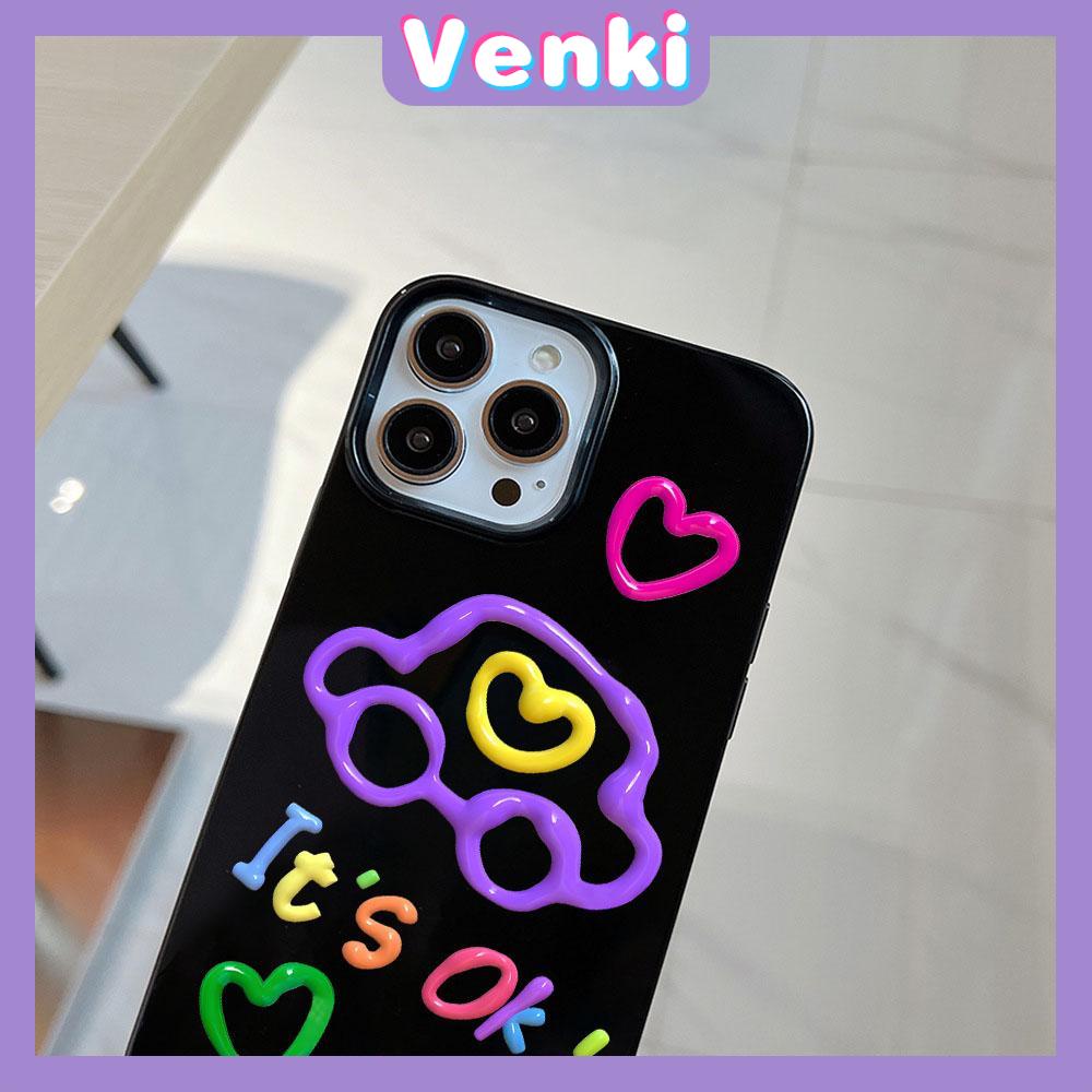 iPhone Case Soft TPU Glossy Black Candy Case Cute Color Graffiti Car Camera Protection Shockproof For iPhone 14 13 12 11 Pro Max 7 8 Plus X XR