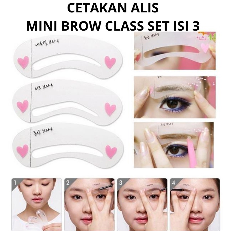 Mini Brow Class 3in1 / Cetakan Alis Set isi 3pcs