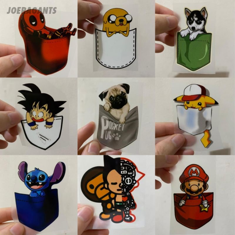 

Sticker Sablon gosok print DTF karakter kualitas premium boleh satuan JLO
