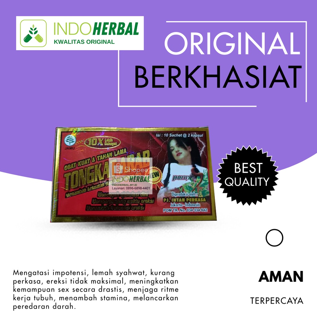 

Suplemen Kesehatan Herbal Tongkat (Arab) Original Kapsul Obat Pria Lemah (Syahwat)