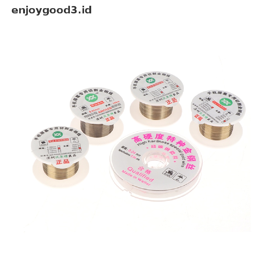 [Rready Stock] 100M 0.04 0.05 0.06 0.08 0.1MM Alloy Steel Molybdenum Cutg Line LCD Screen Separation Diamond Wire Phone Repair Tools (ID)