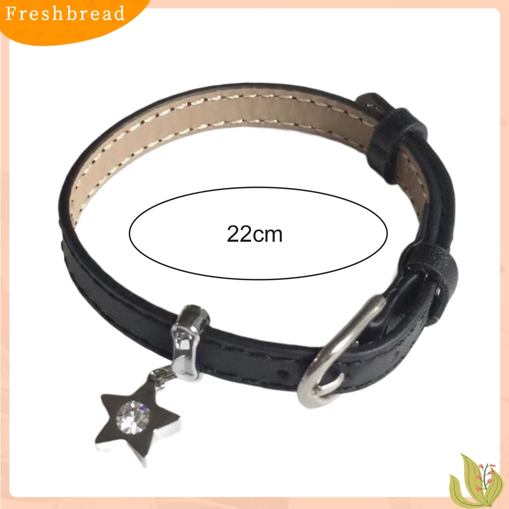 < Freshbread > Wanita Gelang Punk Adjustable Irregular Belt Gaya Bermata Lebar Hias Hadiah Gadis Bintang Charms Liontin Gelang Fashion Perhiasan Untuk Pesta
