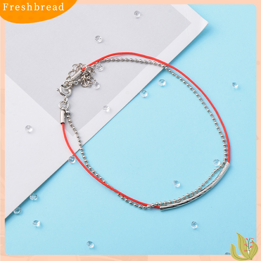 &lt; Freshbread &gt; Pria Wanita Fashion Tali Bola Rantai Adjustable Gelang Bangle Pesta Perhiasan Hadiah