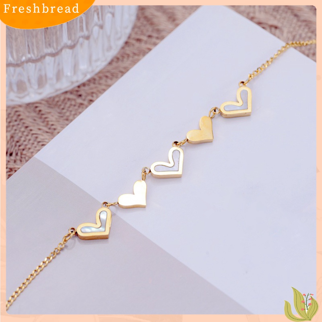 &lt; Freshbread &gt; Gelang Rantai Adjustable Indah All-match Hati Sederhana Pasangan Perempuan Tangan Rantai Perhiasan Aksesori