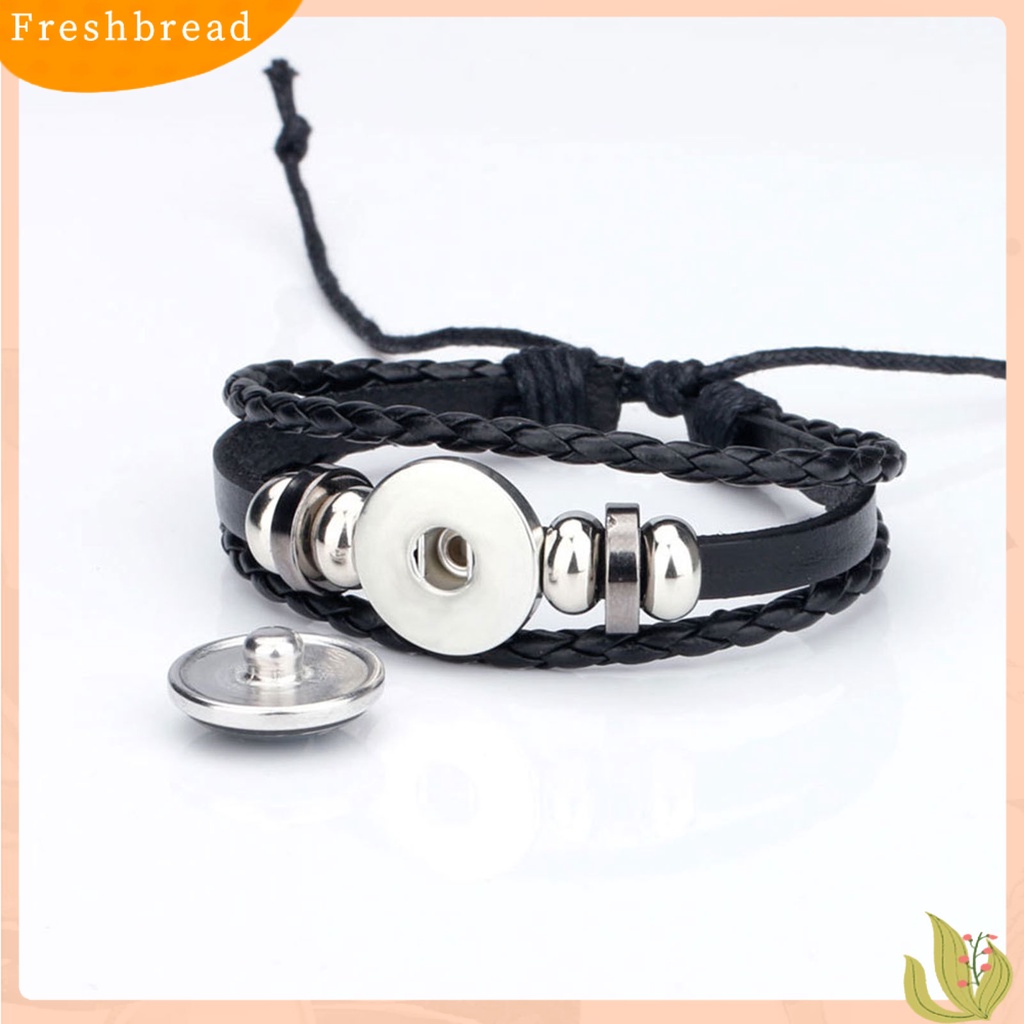 &lt; Freshbread &gt; Time Gem Braided Genshin Bracelet Multi Layers Faux Leather Genshin Bracelet Dekorasi Tangan