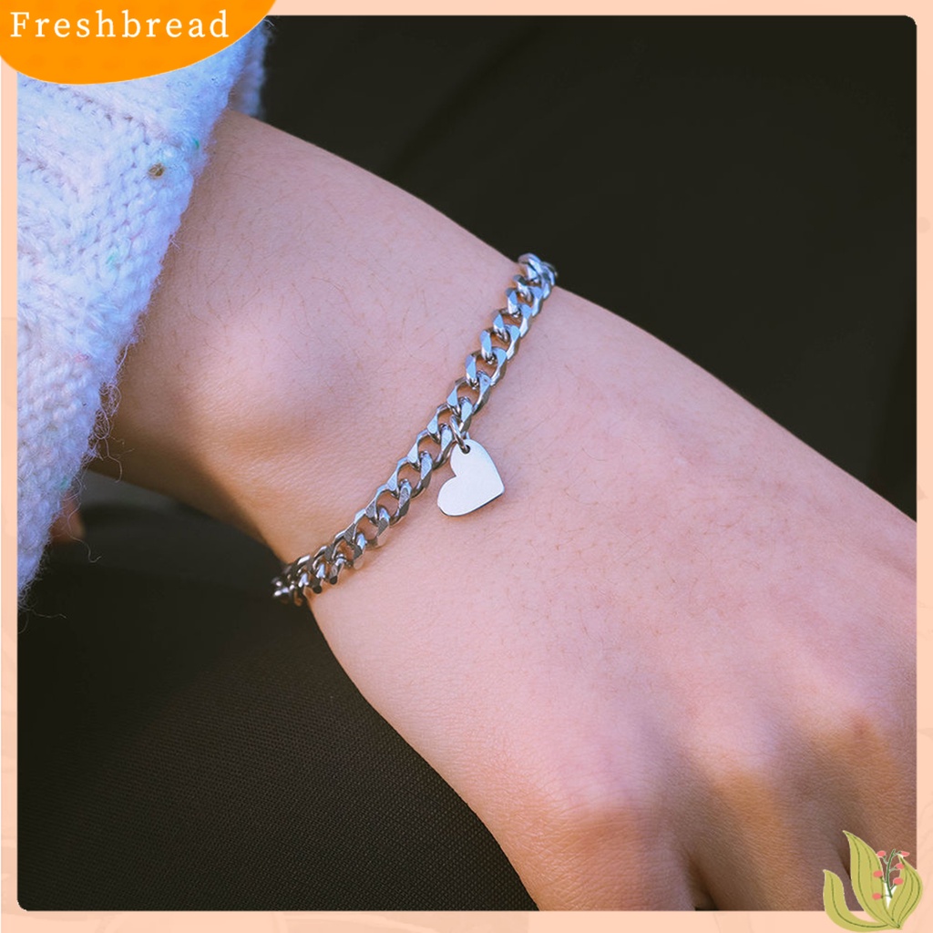 &lt; Freshbread &gt; 1pasang Fashion Gelang Semua Pertandingan Vintage Minimalis Trendi Kokoh Harian Memakai Paduan Bentuk Cinta Pasangan Gelang Hadiah Ulang Tahun