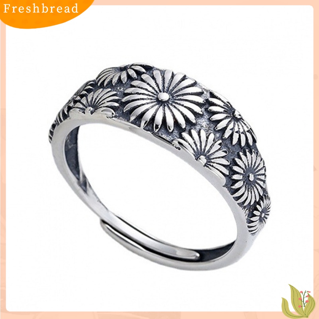 &lt; Freshbread &gt; Cincin Jari Krisan Perhiasan Dapat Disesuaikan Vintage Cincin Indah Untuk Pernikahan