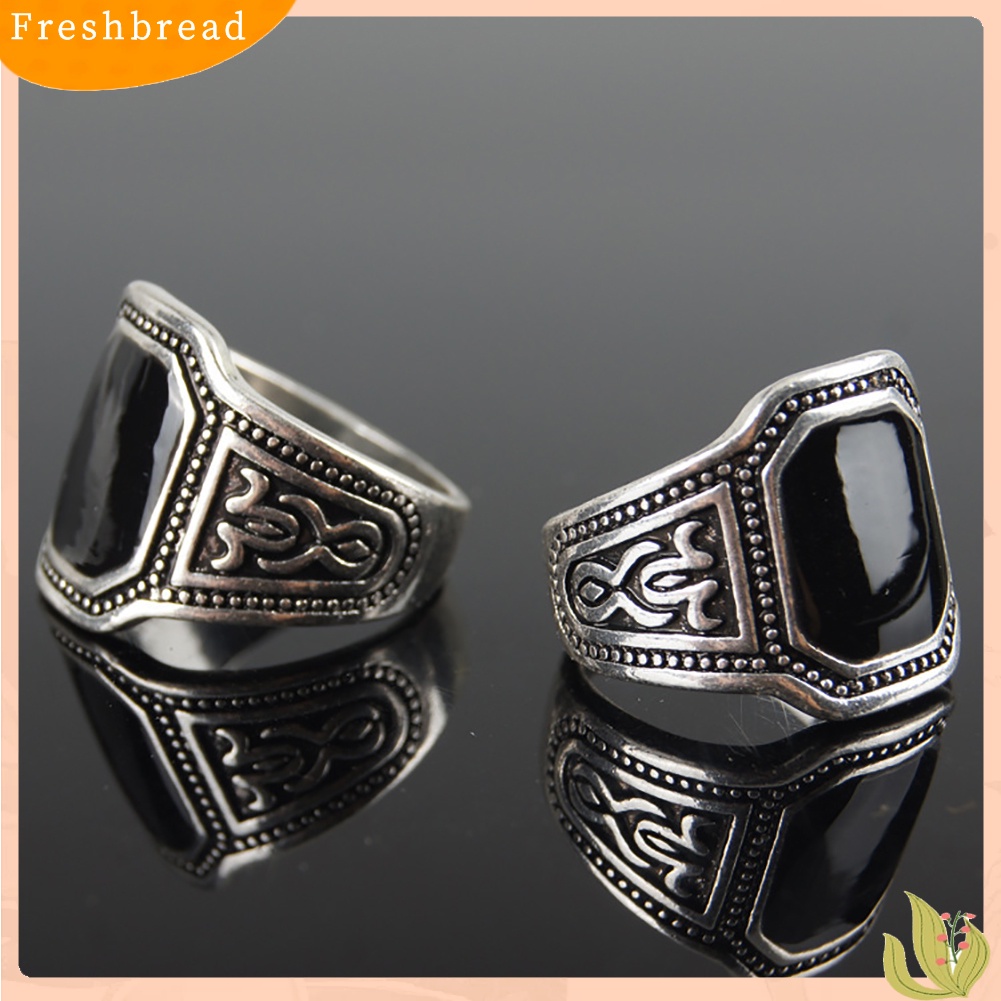 &lt; Freshbread &gt; Vintage Punk Band Pria Zinc Alloy Cincin Jari Perhiasan Keren Club Halloween Hadiah