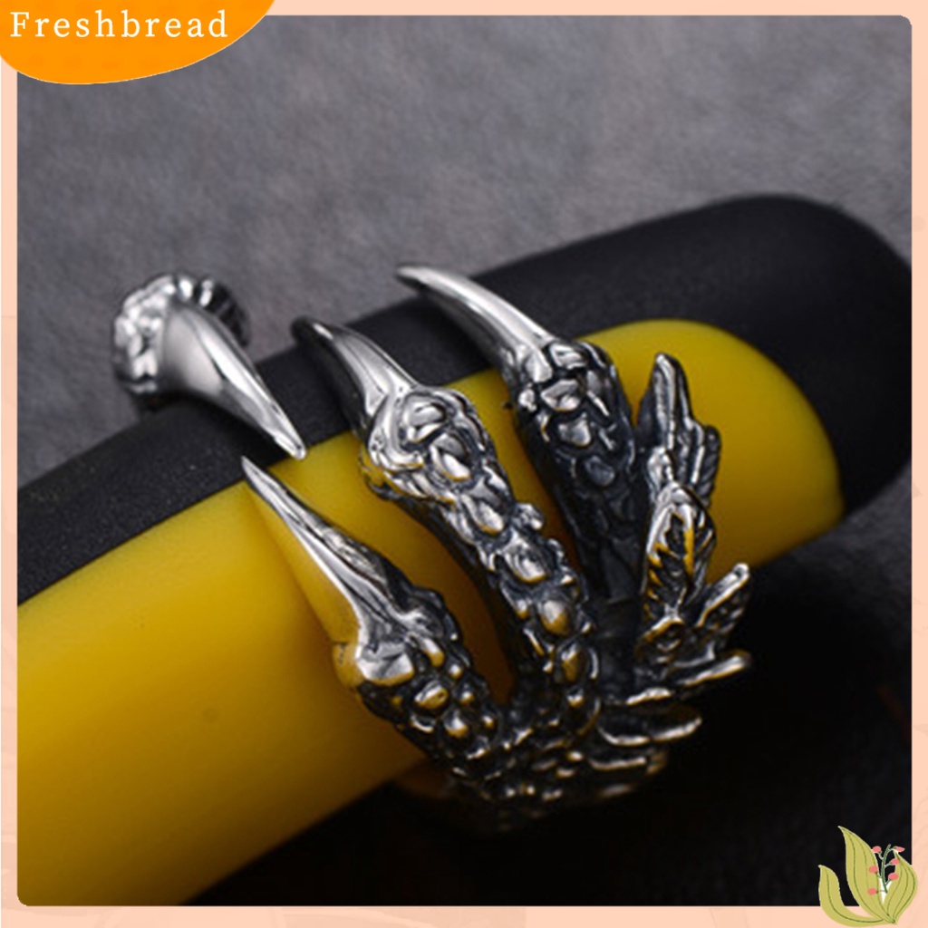 &lt; Freshbread &gt; Fashion Unisex Baja Titanium Cakar Naga Terbuka Jari Cincin Perhiasan Pesona Hadiah