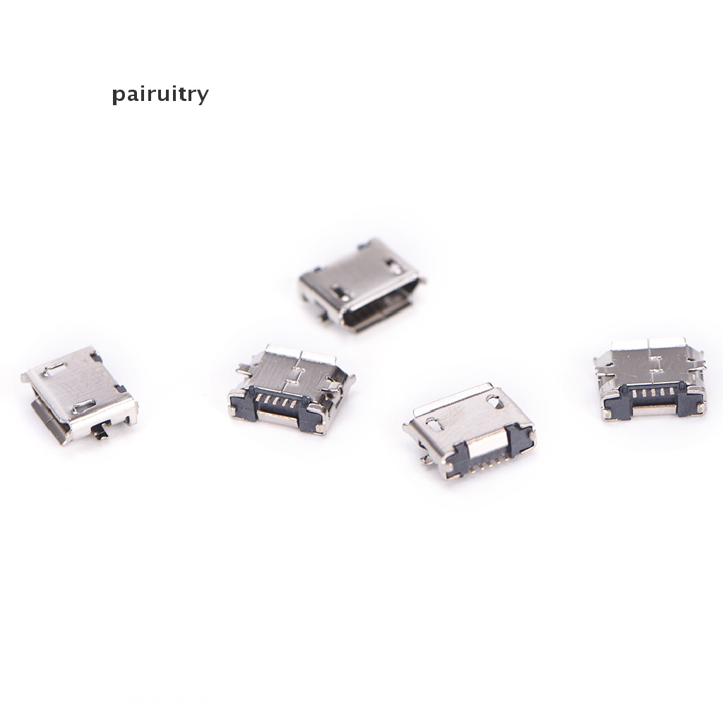 Prt 10pcs Konektor Micro USB 5pin B type Female Untuk Konektor 5pin Charging Socket Hot sale PRT