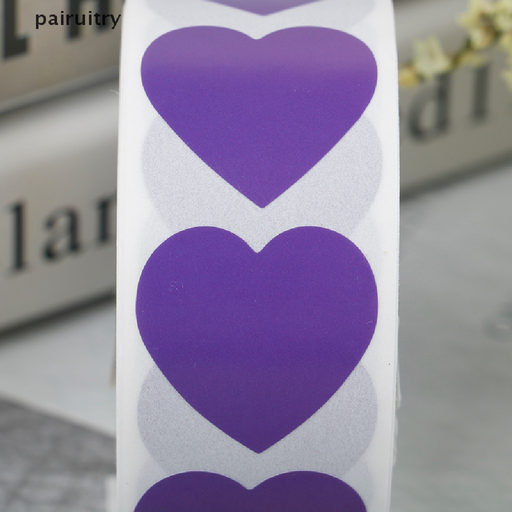 Prt 500Pcs/Roll Label Segel Bentuk Hati Love Paket Label Sticker mark PRT