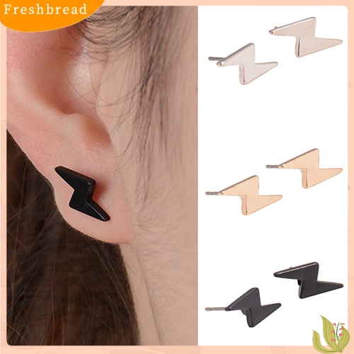 &lt; Freshbread &gt; Anting Petir Mini Punk Pria Wanita Fashion Alloy Ear Studs Hadiah Pesta