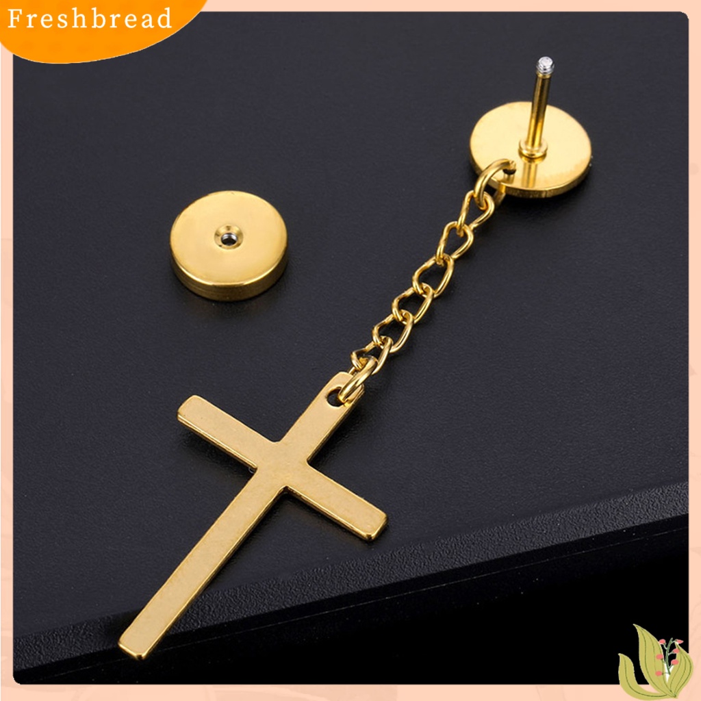 &lt; Freshbread &gt; 1Pc Unisex Anting Menjuntai Geometris Hip Hop Perhiasan Simple Electroplated Earring Untuk Pakaian Sehari-Hari