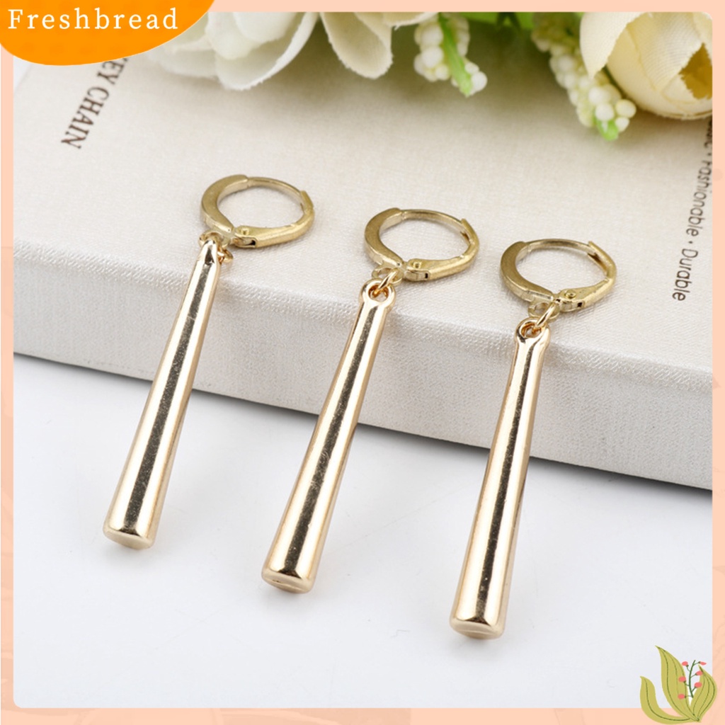 &lt; Freshbread &gt; 1set Wanita Anting Gantung Warna Solid Paduan Sederhana Tahan Lama Lady Hook Earrings Perhiasan Wanita