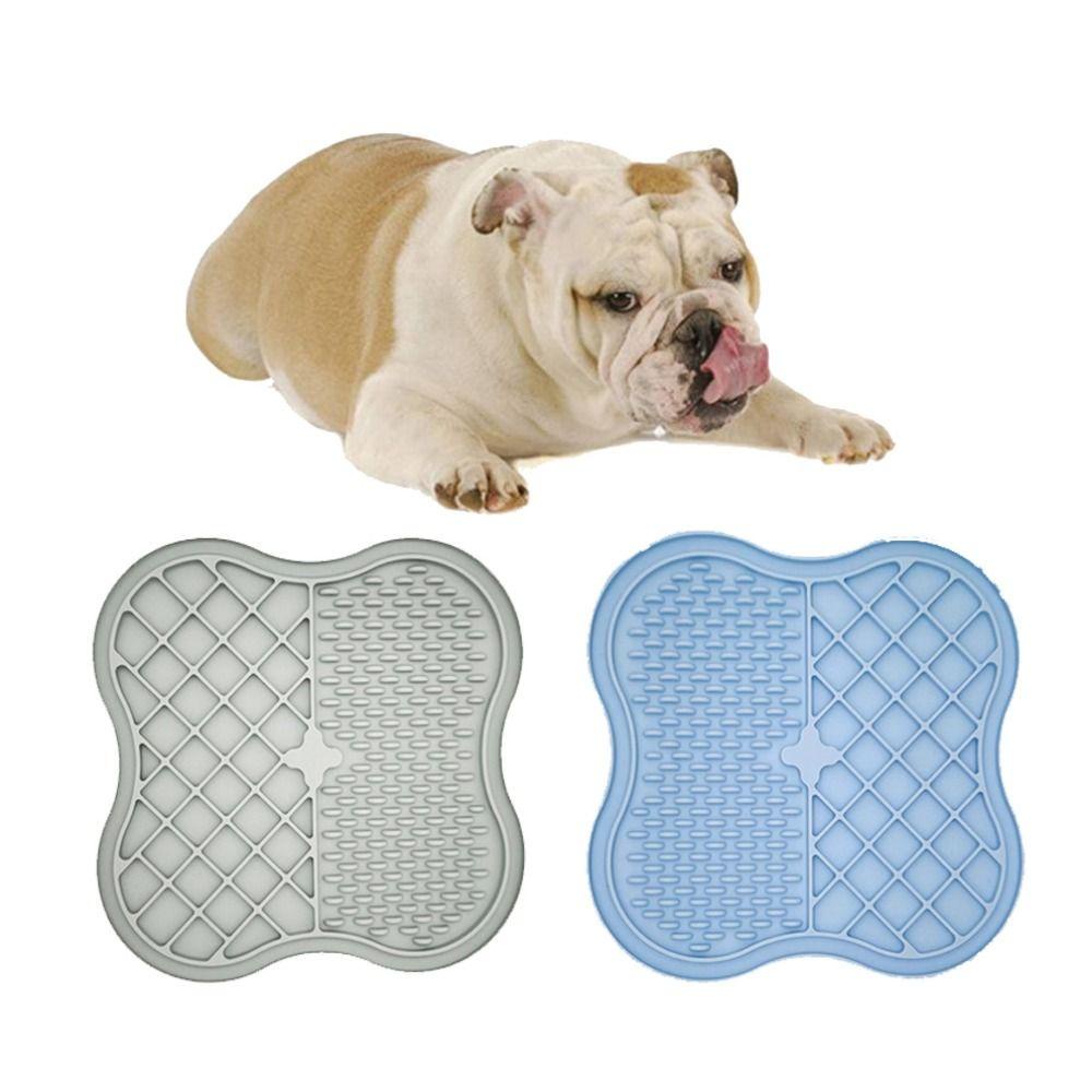 REBUY Rebuy Dog Lick Pad Mat Tahan Lama Praktis Dengan Suction Cup Untuk Selai Yogurt Silikon Dispense Makanan Anjing