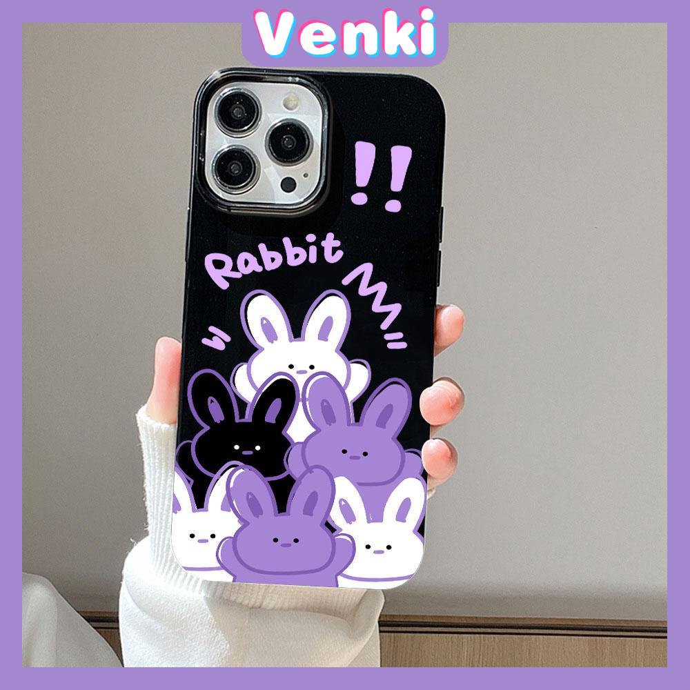 iPhone Case Soft TPU Glossy Black Candy Case Case Cute Cartoon Purple Rabbit Camera Protection Shockproof For iPhone 14 13 12 11 Pro Max 7 8 Plus X XR