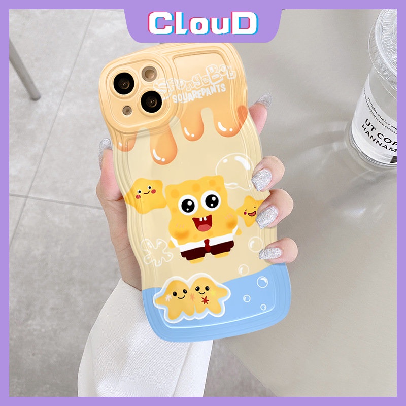 Case Case Kartun SpongeBob Redmi A1 10A 9 9T 9A 10C 10 A1+9C Note10 8 9 11 11s 10s 11Pro 9s 10Pro Max Mi 11T Pro POCO X3 NFC Pro M3 Cute Patrick Star Soft Tpu Wavy Ede Sarung