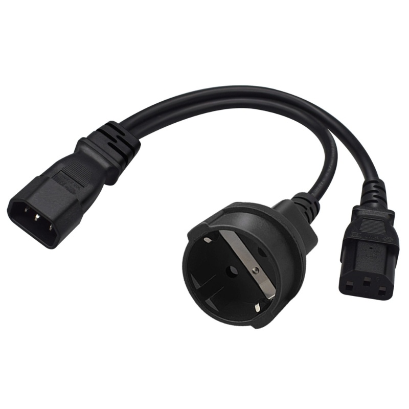 Zzz IEC320 C14 to IEC320 C13 +EU4 Kabel Adaptor AC-Power 8mm 3termina Male to Female Power Connector Cord Wire