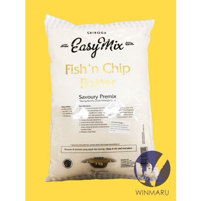 

Terlaris Bbb Sriboga Easymix - Fish N Chip Batter 1 Kg