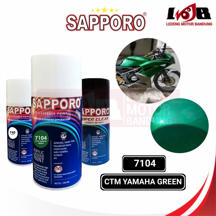 Sapporo 7104 CTM Yamaha Green Cat Semprot Aerosol Pilox Warna Hijau