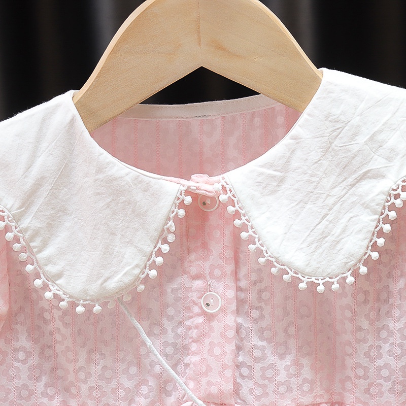 Gadis gadis berusia 0-3 tahun boneka musim panas boneka kerah rok putri rok anak-anak baru