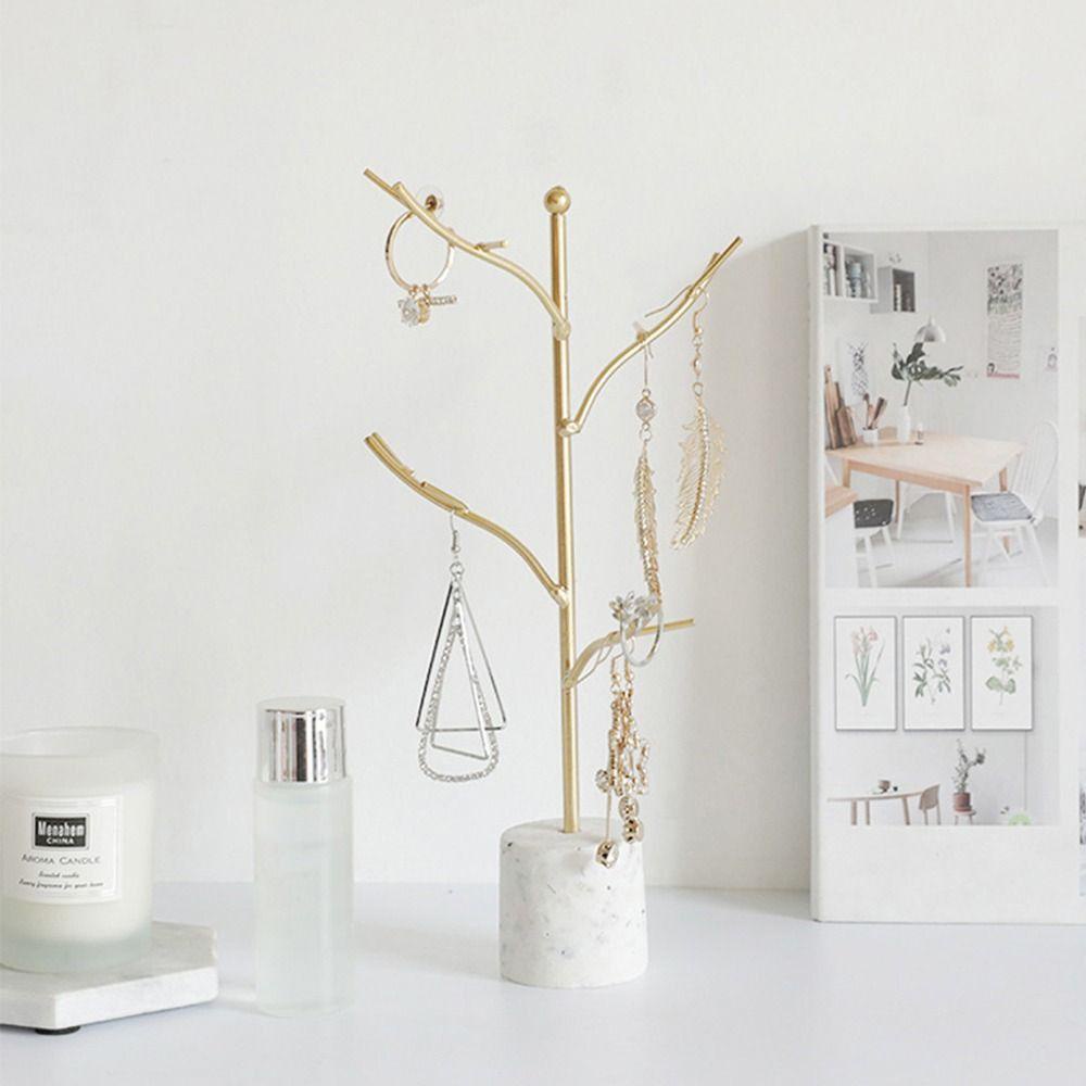 Mxbeauty Display Perhiasan Berdiri Trendi Fashion Desain Niche Anting Holder Bracket Hadiah Gadis Besi Ins Style Necklace Holder