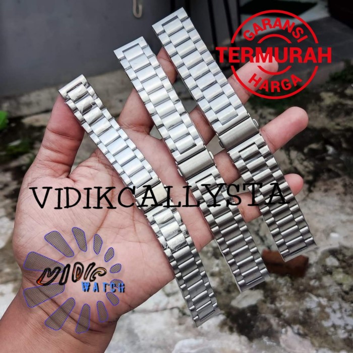 NEW STRAP TALI JAM TANGAN RANTAI QR 18 20 22 MM STAINLESS STELL PIN QUICK RELEASE QR