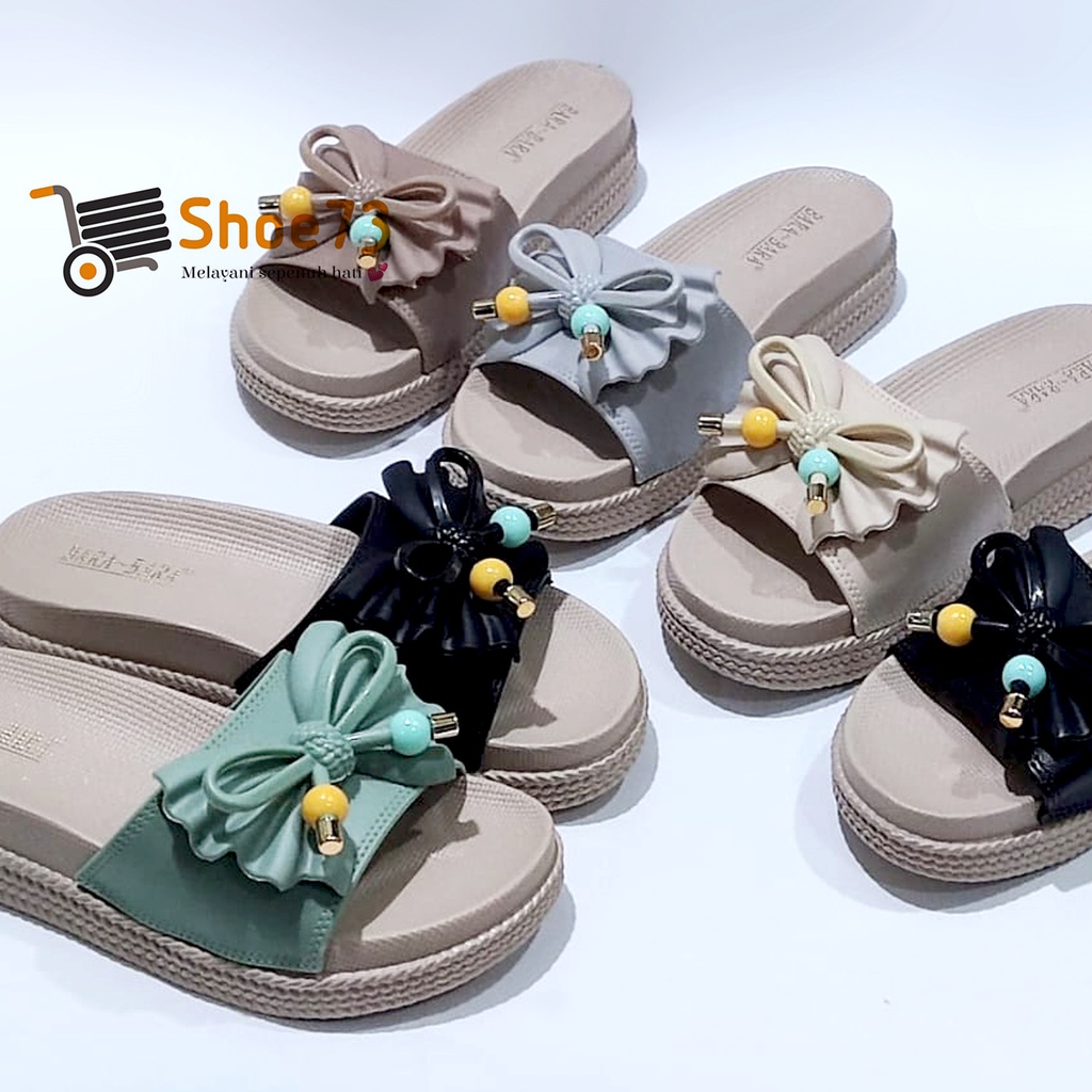 BARA BARA JSL 895 V-26 SIZE 36-40 ORIGINAL l Sandal Selop pita jelly wanita l Sendal kokop cewek impor