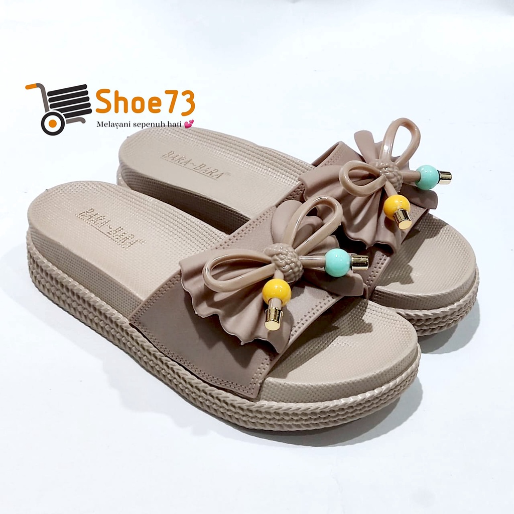 BARA BARA JSL 895 V-26 SIZE 36-40 ORIGINAL l Sandal Selop pita jelly wanita l Sendal kokop cewek impor