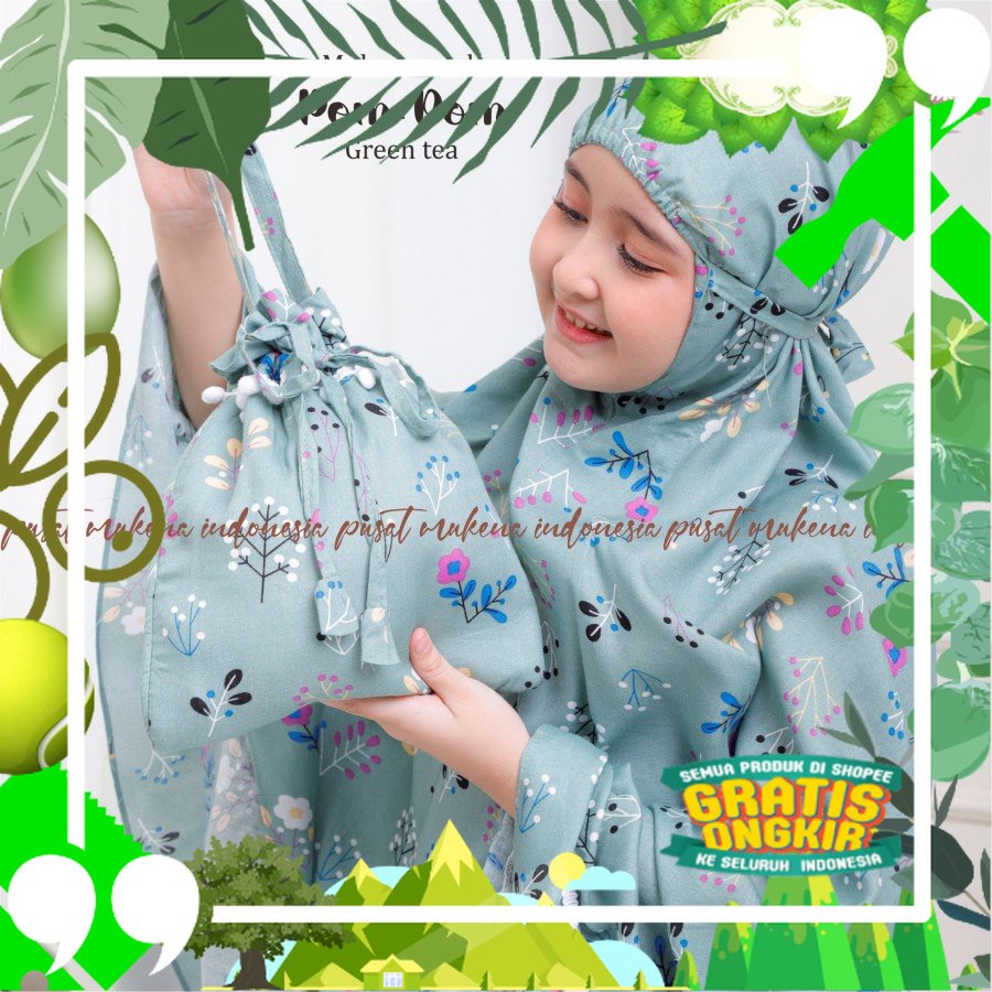 mukena anak   Tanggung Pom-Pom terbaru Tas Ransel Gendong Maxmara allsize jumbo 10 tahun T7I0 rayon 