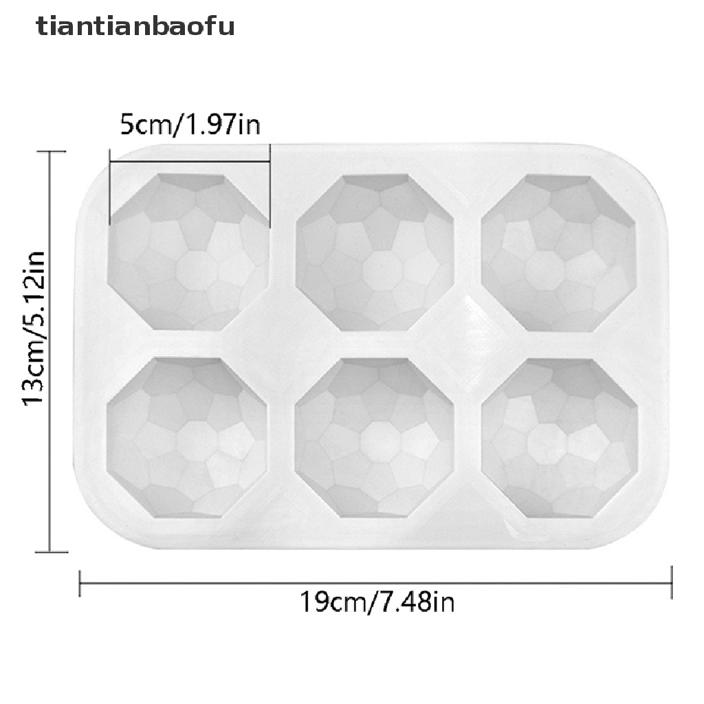 [tiantianbaofu] 3d Batu Permata Desain Coklat Silikon Cetakan DIY Diamond Mousse Cetakan Baking Mold Butik