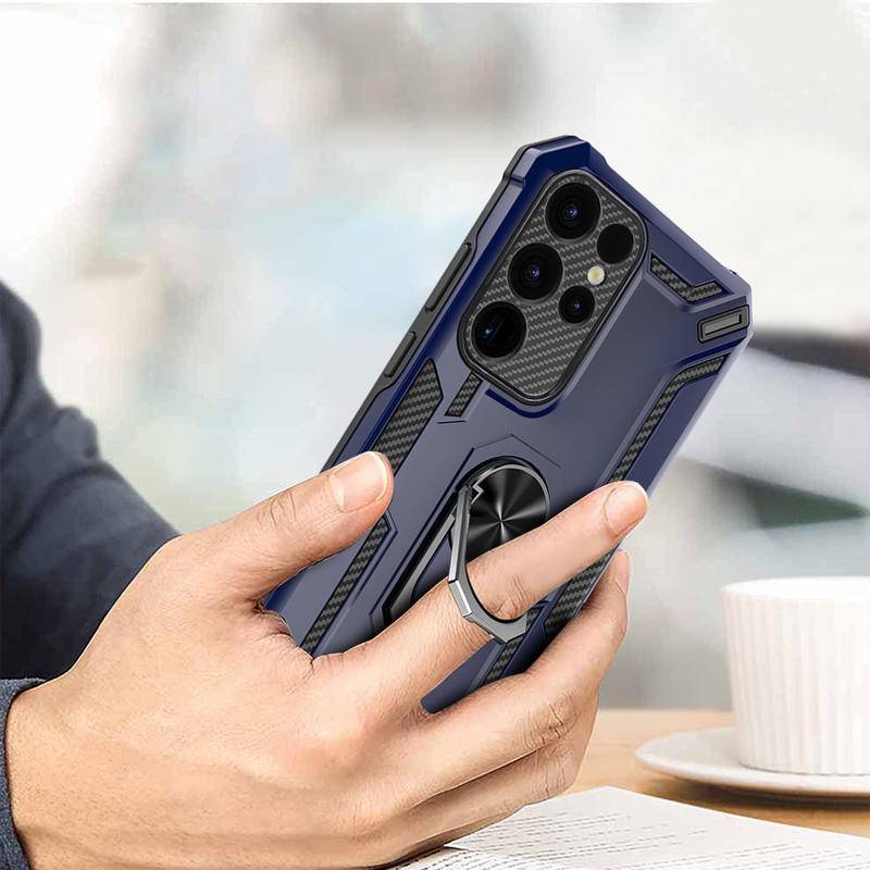 Armor Phone Case Untuk Vivo Y11S Y12S Y12A Y30 Y20 Y21S Y32 T1 Y10 Y15S Hard PC Ring Holder Cover Untuk Vivo iQOO U1X U5X