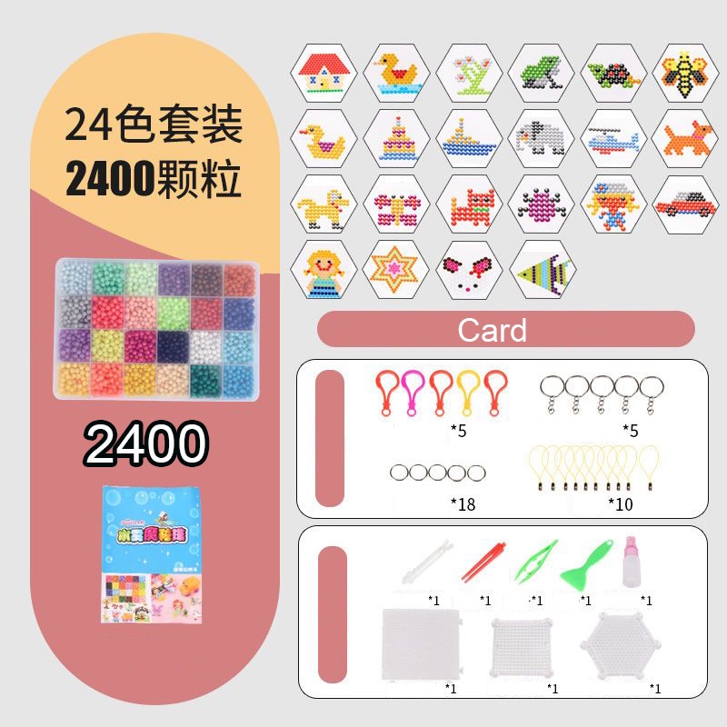 4400/2400/1000 Mainan Edukasi - Kerajinan Tangan - Aquabeads Set / Aquabead Hadiah Anak-anak Puzzle DIY