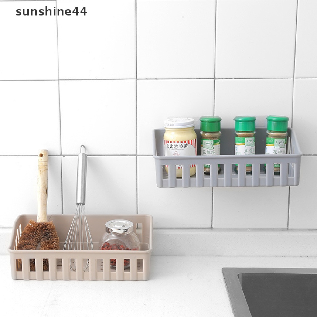 Sunshine Rak Kamar Mandi Organizer Toilet Perekat Shampoo Gel Storage Basket Shower Rack ID