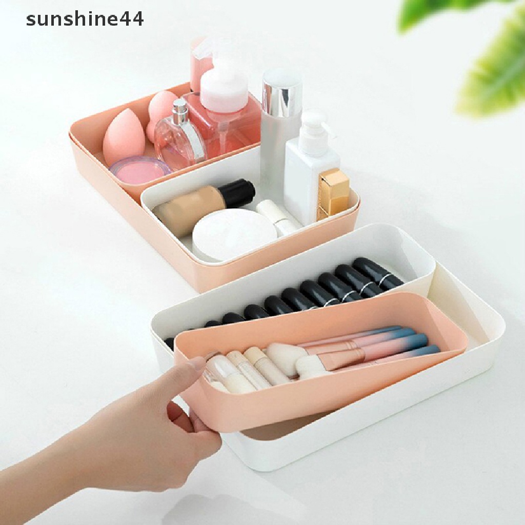 Sunshine Combinable Storage Box Desktop Tempat Penyimpanan Kosmetik Makeup Pakaian Peralatan Makan ID