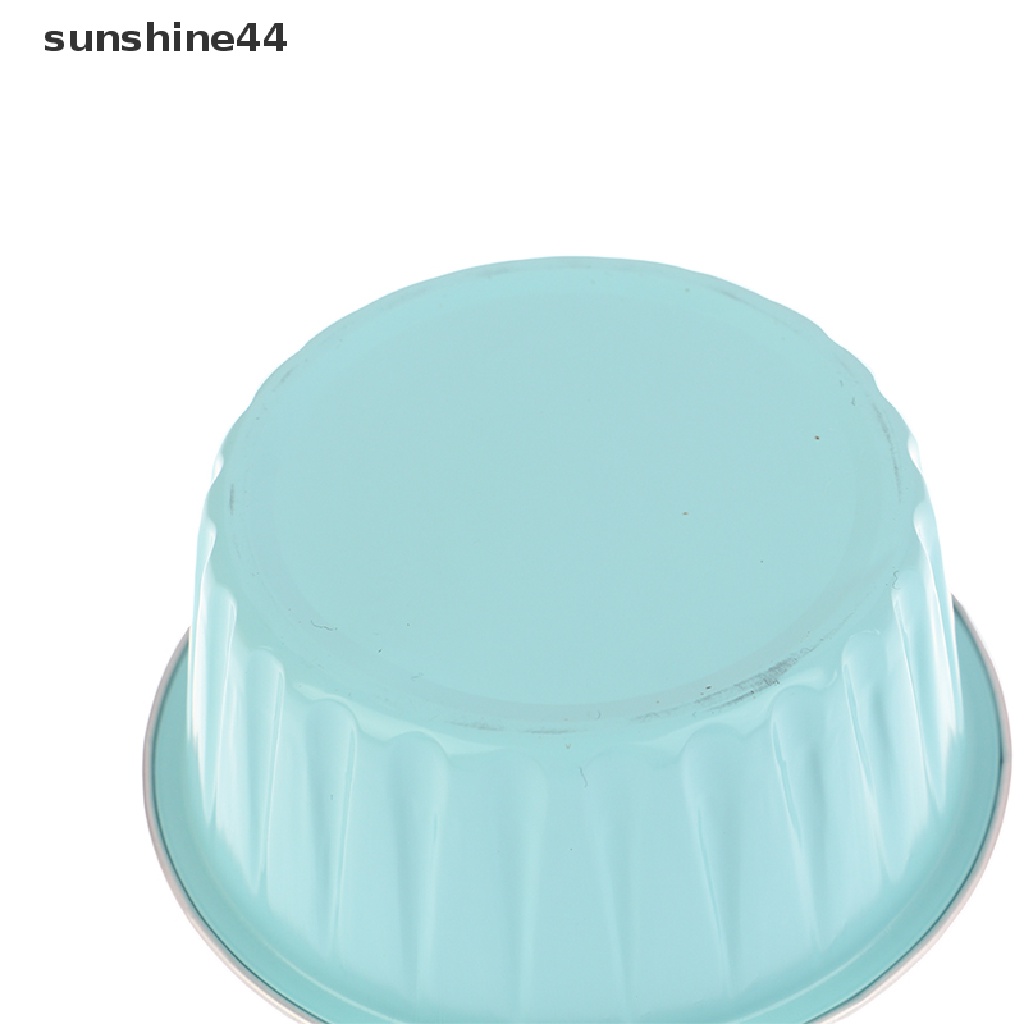 Sunshine 10Pcs Reusable Round Aluminium Foil Loyang Cup Puding Kue Cetakan Baking Tools ID