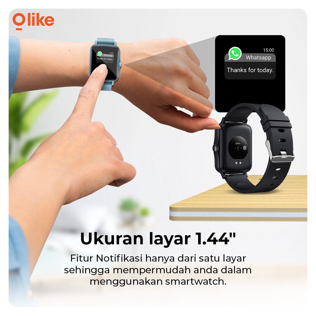 Olike W11 Smartwatch Jam Tangan Pria / Wanita Full Screen Health Monitoring Sport Mode - Garansi Resmi 1 Tahun