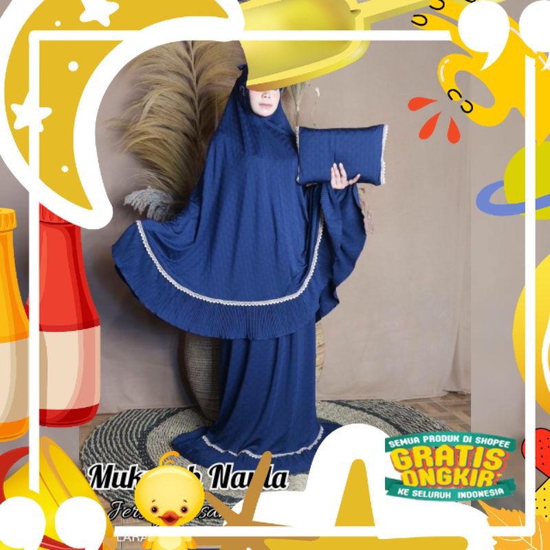 Mukena / RUKUH Jumbo Nayla ori Doa Ibu/ Trendy besar