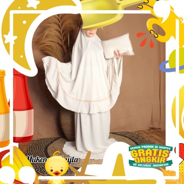 GIYANDA99 TERBARU MUKENA NAYLA DOA IBU JERSEY CASANDRA RENDA REMPEL PLUS SAJADAH/ RUKUH ORI DOI JUMB