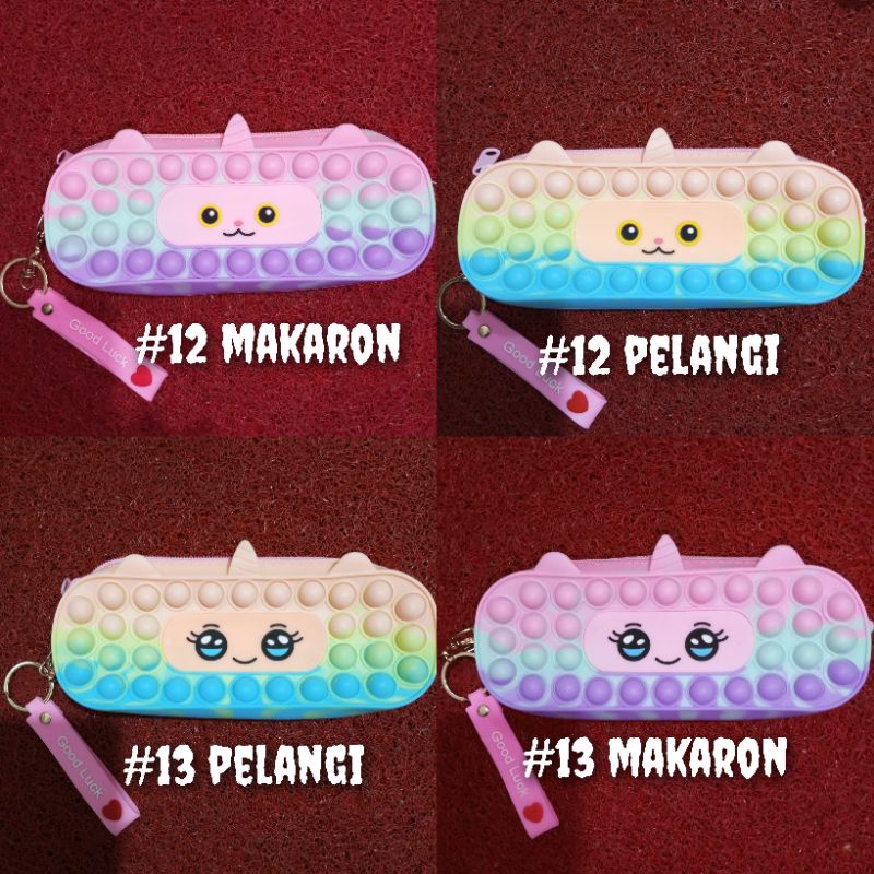 PERLENGKAPAN SEKOLAH KOTAK PENSIL POP IT KOTAK PENSIL KARAKTER TAS POP IT ANAK POP IT MAINAN ANAK POP IT KOTAK PENSIL POP IT PELANGI DAN MAKARON KOTAK PENSIL 3D TIMBUL KOTAK PENSIL KARAKTER