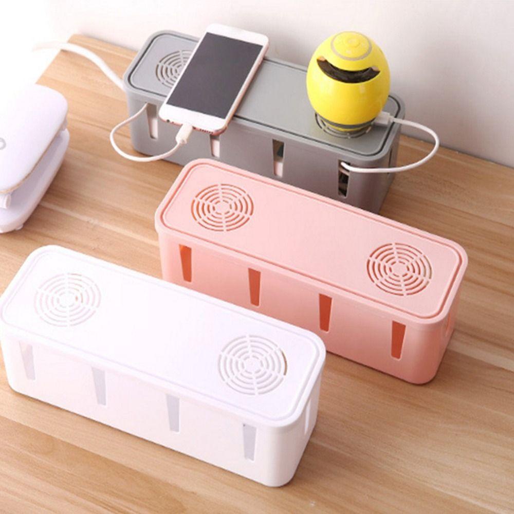 R-FLOWER Cable Tidy Box New Home Rak Penyimpanan Socket Kotak Penyimpanan