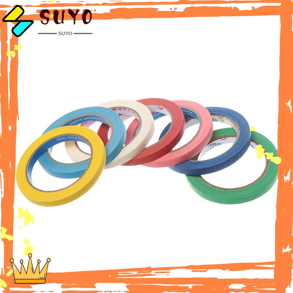 Suyo 1PC Masking Tape Tahan Suhu Lukisan Kertas Pelukis Dekorasi DIY Craft Stiker Mobil